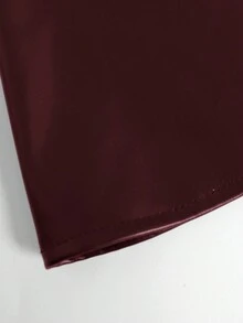 SHEIN Clasi 大码女式极简收腰中长款外套，适合通勤，秋冬季穿着 - 酒紅色 - 查看 6