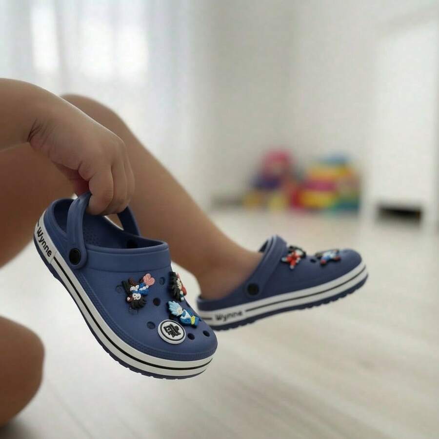 Kids Flat Sandals - 藏蓝色 - 查看 1