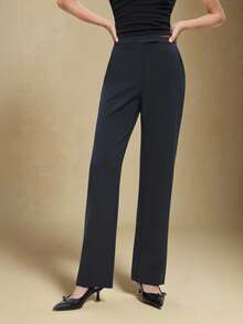 BizChic 2025 Autumn/Winter New Gray Striped Side Pocket Women's Pants, Suit Trousers, Vintage Chic Urban Commute Everyday Casual Romantic 90s Christmas New Year, Thanksgiving Elegant Party, Beach Graduation Fashion Stylish, Versatile Simple Romantic, Suitable For Wedding Guest, Host, Date, Party, Concert, Stage Performance, Brunch, Airport, Multi-Occasion