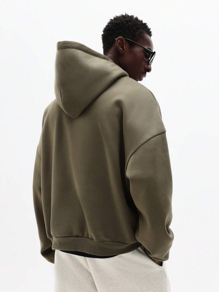 SUMWON Essential Boxy Fit Pullover Hoodie With Centre Pocket Casual Loungewear Comfortable Sweatshirt