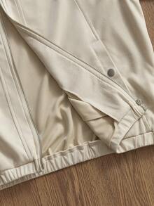 SWAVVY 男士时尚超薄空气层夹克，秋冬款 - 杏色 - 查看 6