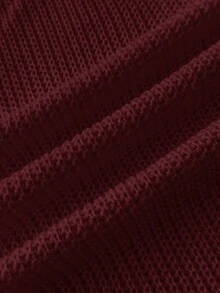 SHEIN Girlism Tween Girl V-Neck Sweater, Minimalist Fashion Casual Everyday - Burgundy - View 6