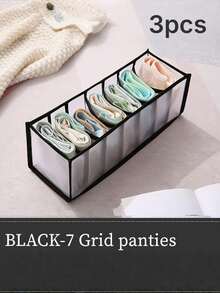 Caja de almacenamiento plegable y dividida, organizador de ropa interior para sostenes, bragas, calcetines, color aleatorio - Multicolor - Ver 16