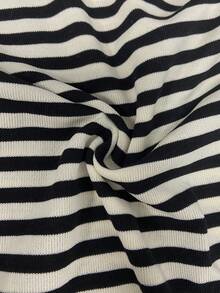 Aloruh Women's New Brown Striped Low-Waist Pants, Autumn/Winter - Multicolor - View 7