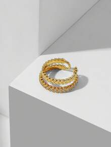 MOTF PREMIUM ANILLO DOBLE SIMPLE DORADO - Amarillo Oro - Ver 2