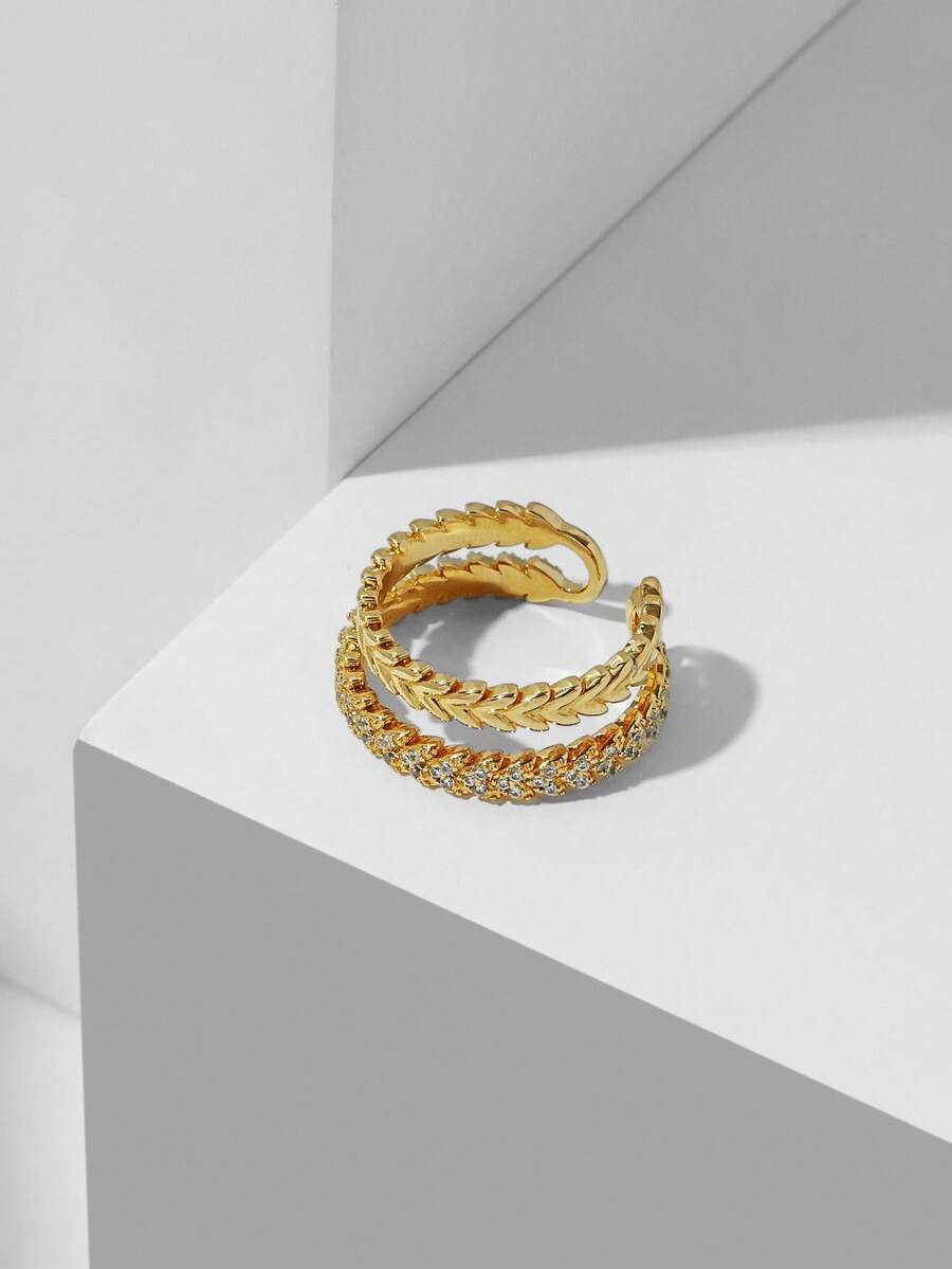MOTF PREMIUM ANILLO DOBLE SIMPLE DORADO - Amarillo Oro - Ver 2