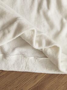 SWAVVY 男士极简印花长袖套头卫衣和短裤套装 - 白色 - 查看 6