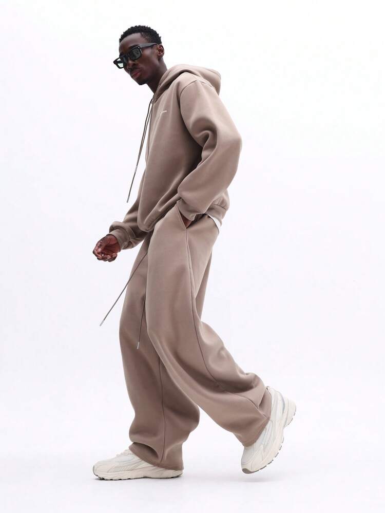 Hoodie And Sweatpants Co-Ord Set With Embroidered Logo