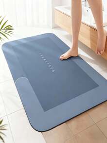 1 Peça Tapete de Banheiro de Terra Diatomácea, Tapete Antiderrapante para Porta, Tapete de Chão, Tapete de Banheiro Absorvente, Tapete Antiderrapante, Tapete de Cozinha, Tapete de Secagem Rápida, Alta Absorção, Conjunto de Banheiro, Tapete de Lavanderia, Tapete de Quarto, Adequado para Tapetes de Porta e Banheiro, Tapete de Porta, Tapete de Chuveiro, Decoração de Banheiro - Multicolorido - Visão 4