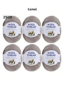 6卷300克澳洲美利奴羊毛纱线，70%美利奴羊毛，30%抗起球纤维，柔软舒适透气，色彩鲜艳，适用于编织毛衣、背心、手工艺品和DIY手工材料。