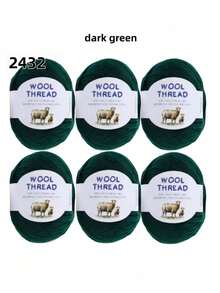 6卷300克澳洲美利奴羊毛纱线，70%美利奴羊毛，30%抗起球纤维，柔软舒适透气，色彩鲜艳，适用于编织毛衣、背心、手工艺品和DIY手工材料。