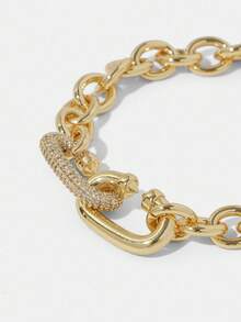 MOTF PREMIUM VÒNG TAY DÂY CHUYỀN CHI TIẾT ĐÁ THỦY TINH MẠ VÀNG 18K - Vàng - Xem 6