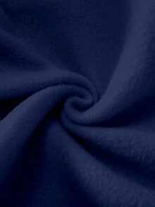 SHEIN بلوزة رياضية مريحة ذات طباعة شعار "BE" ملونة وعصرية مناسبة للفتيات في فصل الخريف والشتاء، أنماط دافئة وأنيقة للفتيات المراهقات - أزرق بحري - مشاهدة 7