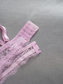 3pcs/Set Sexy Lace Supportive Romantic Minimalist Underwire Adjustable Bras For Women