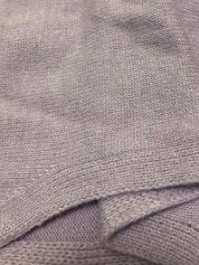 Flirla 2件套秋冬舒适蕾丝边针织披肩开衫连衣裙套装 - 淺灰紫 - 查看 8