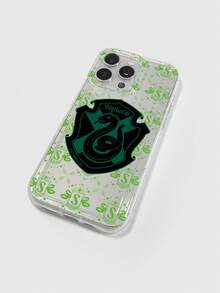 HARRY POTTER X SHEIN Ốp lưng điện thoại in hình huy hiệu rắn trong suốt, họa tiết phù thủy huyền ảo, ốp lưng mềm trong suốt chống sốc, phong cách trường học phép thuật, tương thích với iPhone & Galaxy, phù hợp cho người hâm mộ sử dụng hàng ngày hoặc làm quà tặng. Ốp điện thoại tương thích với iPhone 17/Air/17 Pro/17 Pro Max, vỏ bảo vệ tương thích với iPhone & Galaxy. - Trong sáng - Xem 4