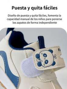 Zapatos mocasines infantiles de cuero sintético con dibujos animados, zapatos para niña, tenis para niño, tenis para niña, tenis de niña, tenis de niño, zapatillas sin cordones para jóvenes, adecuados para actividades al aire libre para el uso diario informal zapatos de niña. - Azul - Ver 8