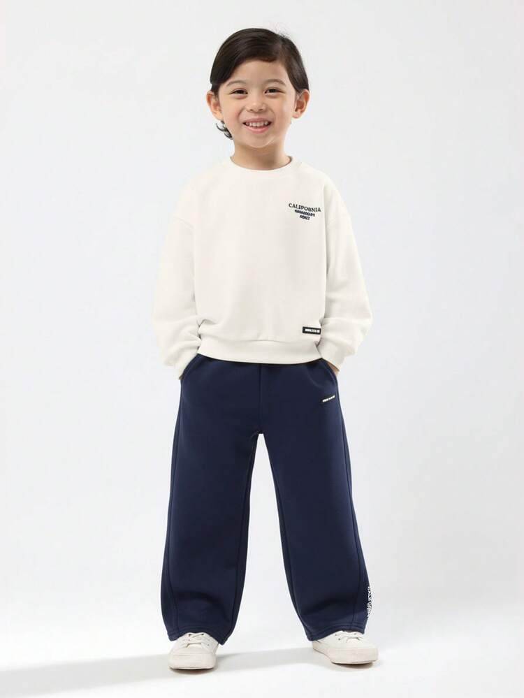 Los Angeles Sweatshirt And Wide Leg Pants Set