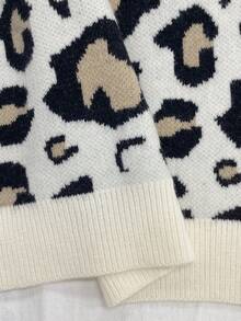 Pariaura 女士秋冬新款豹纹印花休闲优雅高品质法式开衫毛衣 - 彩色 - 查看 7