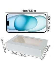 SHEIN 20PCS/10PCS/1PC Window Cake Box Biscuit Box With Window Bread Box Cake Box Pretzel Box Suitable For Wedding Baby Shower Party Christmas - Multicolor - View 11