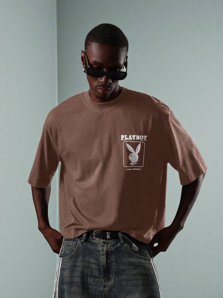 PLAYBOY X SUMWON Crop Fit Tee With Logo Print