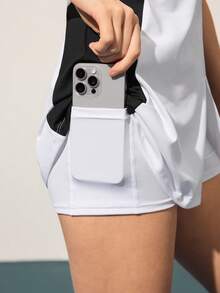 Váy thể thao tennis/golf hở lưng phối màu CourtClass Colorblock kèm quần short - Bộ sưu tập Thu/Đông mới dành cho thể thao & thể hình - Đen và trắng - Xem 7