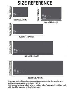 SHEIN 1pc Premium Diatomite Kitchen Floor Mat, Simple Dandelion Pattern, Soft Rubber Underlay, Absorbent, Anti-Fatigue, Non-Slip, Multiple Sizes, Suitable For Kitchen, Bathroom, Laundry Room,Christmas Winter Home Decor, Christmas Gifts, Autumn Mat, Fall Mat, Autumn Home Decor- Deep Gray - Multicolor - View 11