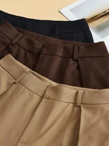 Anewsta 3条优雅时尚直筒高腰裤套装，女士度假/新年服装，春夏款 - 彩色 - 查看 8