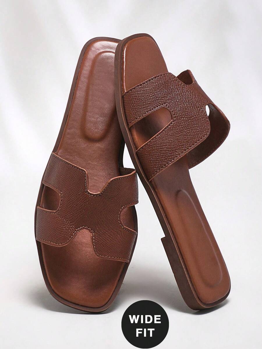 SHUZIA Women's Wide-Fit Comfy Everyday Summer Vacation Casual Flat Sandals For Christmas - Camel - View 1