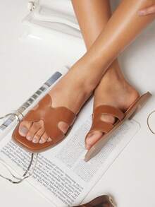 SHUZIA 女士簡約風格平底涼鞋