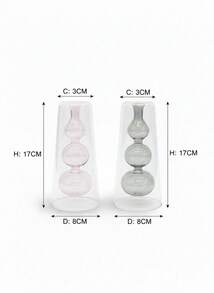 Transparent Creative Glass Vase – Desktop Decor For Dried Flower Arrangement, Ideal For Bedroom Decoration - Multicolor - View 4
