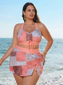 Swim Lushoire Set de costume de baie elegante pentru femei, model boem, stil plajă, 2026, vară 2026 - Multicolor - Vizualizare 6