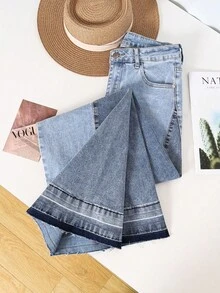 HIMARRI Vaquera Mezclilla mujer Denim Pantalón mezclilla ropa  de mujer pantalones para mujer outfit vaquero mujer - Azul - Ver 4