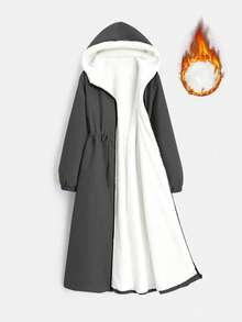 EMERY ROSE 女士冬季长袖抽绳连帽保暖长款休闲羽绒服 - 彩色 - 查看 1