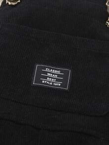 Genkimix Kids Young BoyNew Textured Fabric Bib Overalls, Suitable For School, Outings, Play, And Vacation