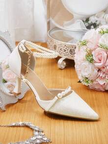 CUCCOO HITCHD 女士尖头仿珍珠装饰优雅高跟鞋，适合派对、婚礼等场合。 - 彩色 - 查看 13