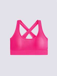 Loungeista 3 piezas Sujetador deportivo con tirantes cruzados para mujeres, sujetador corto tipo racerback para yoga, gimnasio y running que se puede usar como prenda exterior para el verano - Multicolor - Ver 9
