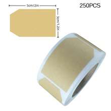 250pcs/Roll Solid Color Kraft Paper Label Sticker, Simple Multi-Purpose Writable Label Sticker For Student, School, Office - Multicolor - View 7