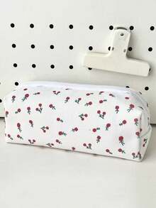 Túi dây rút họa tiết hoa 2 trong 1: Túi đựng mỹ phẩm & Hộp bút học sinh, Túi mỹ phẩm chống thấm nước dễ thương, thẩm mỹ cho trường học, du lịch, phòng tập thể dục | Túi đựng đồ dùng vệ sinh cá nhân và đồ dùng học tập di động - màu tím - Xem 13