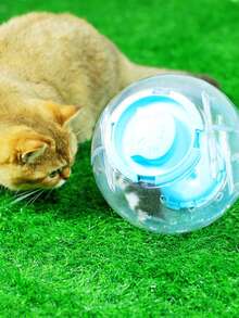 1 pieza Rueda giratoria para hámster con soporte, disco giratorio para hámster, bola de ejercicio de cristal transparente, suministros de juguetes para mascotas pequeñas - Multicolor - Ver 11