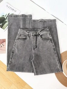 HIMARRI Mezclilla con estrellas mujer ropa vaquera de mujer  pantalones para mujer pantalones de dama pantalones vaqueros para mujer - Negro - Ver 2