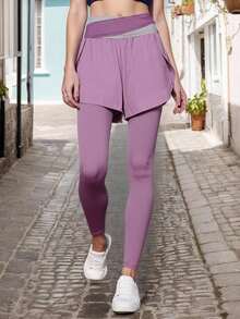 Women Leggings - 紫色 - 查看 3