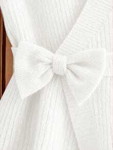 GlowEve Áo len cardigan tay dài thời trang châu Âu và Mỹ mới dành cho nữ màu trơn thanh lịch đa năng có nơ trang trí - trắng - Xem 5