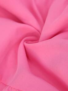 Vivid Eden Đầm Buộc lại màu trơn Giải trí - Màu Hồng Tươi - Xem 8