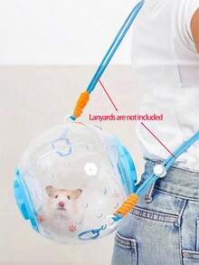 1 pieza Rueda giratoria para hámster con soporte, disco giratorio para hámster, bola de ejercicio de cristal transparente, suministros de juguetes para mascotas pequeñas - Multicolor - Ver 3