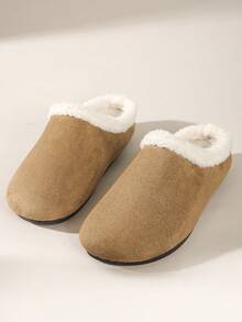 Solecia Women's Casual Thermal Lined Slip-On House Slippers For Christmas - Khaki - View 2