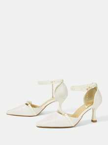 CUCCOO HITCHD 女士尖头仿珍珠装饰优雅高跟鞋，适合派对、婚礼等场合。 - 彩色 - 查看 10