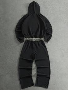 PAVTROS Bộ đồ thường ngày cho nam, áo hoodie dài tay và quần nỉ cạp 2 lớp - Nhiều màu - Xem 2