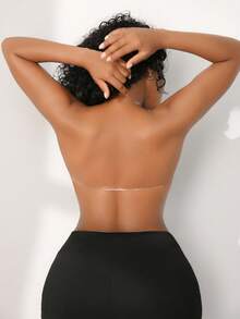 Women's Seamless Invisible Strap Bra - Black - View 2