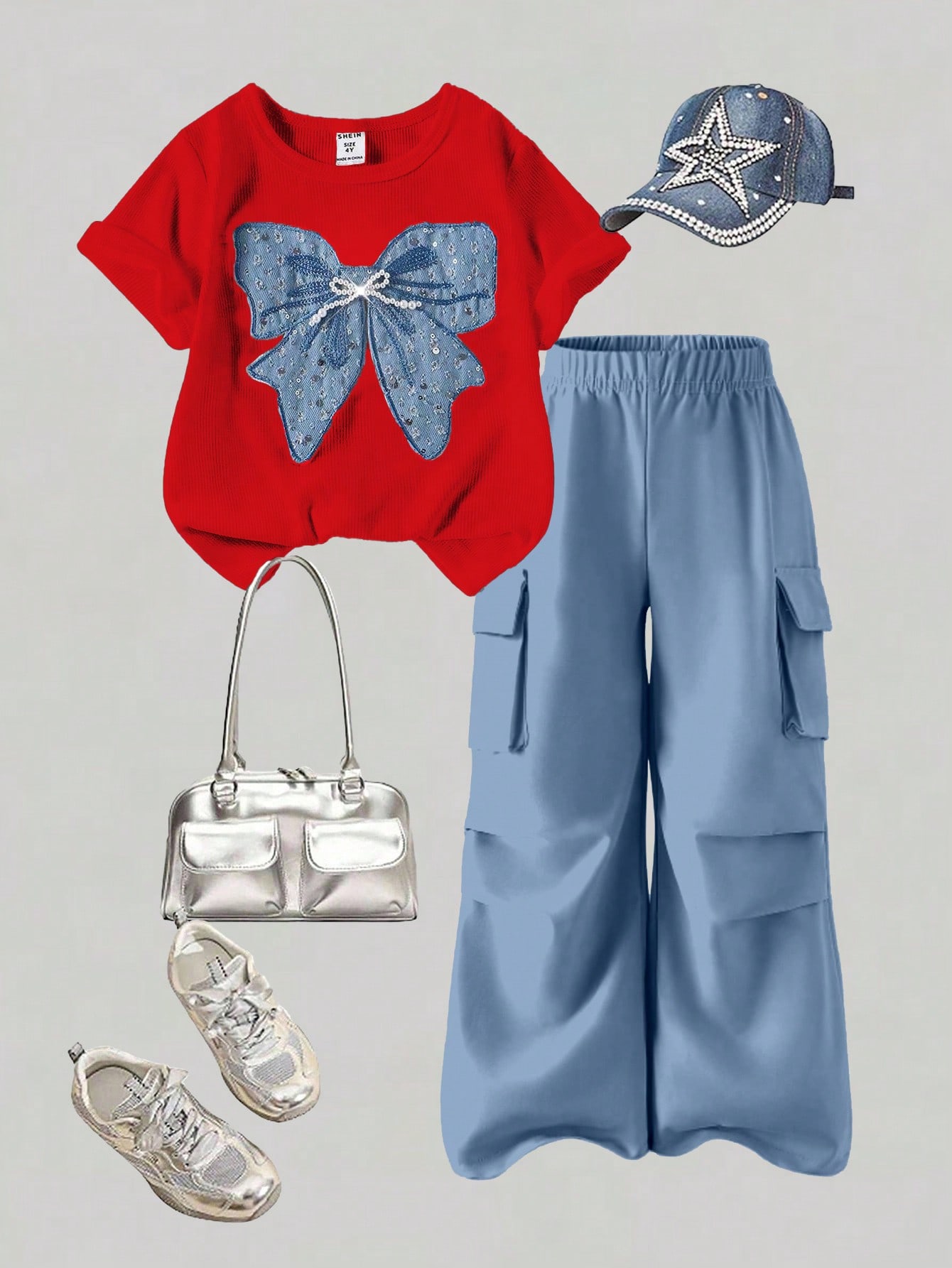 SHEIN ChillGRL مجموعة بنطلون وتي شيرت كاجوال للبنا...